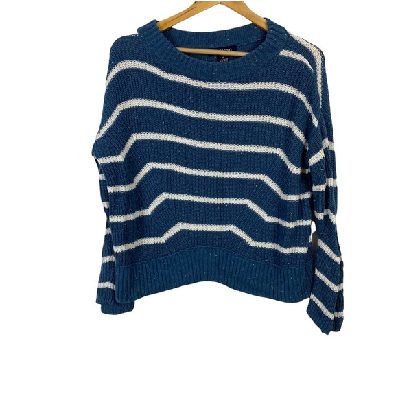 By Artisan Striped Navy Blue white Sweater Size XS - Picture 1 of 8